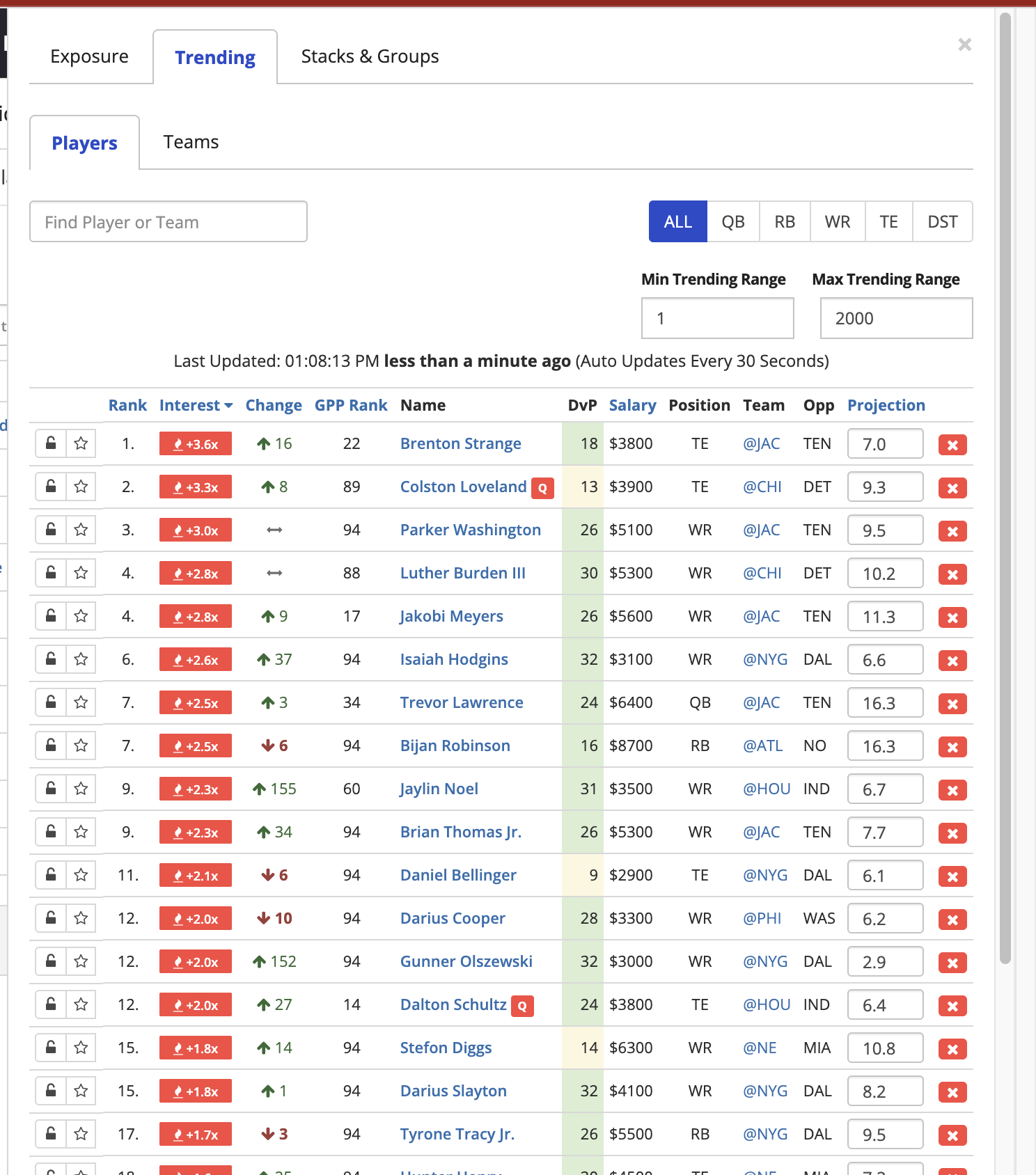 Real-Time Data screenshot